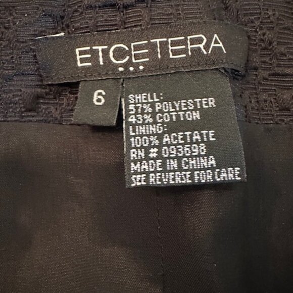 ETCETERA NWT Black Satin Jacket Size 6 - Picture 3 of 4